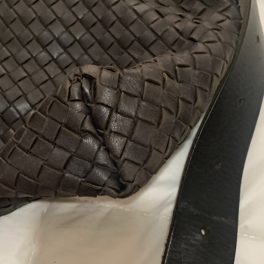 Bottega Veneta Woven Leather Crossbody Bag - Espresso Brown - Picture 9 of 10